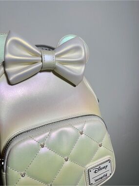 Loungefly Disney Minnie Mouse Iridescent Wedding Mini Backpack